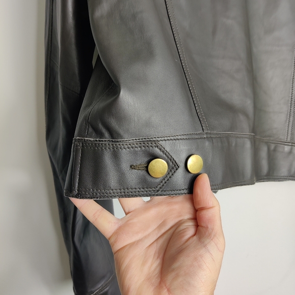 Jakett Women's Hayden Waxed Leather Jacket Dark Brown Medium - Picture 12 of 17